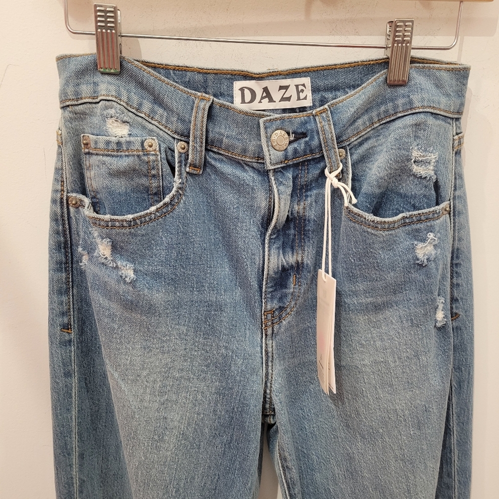 Daze Denim Straight Up Going Steady High Rise NWT Size 25 - Picture 10 of 13